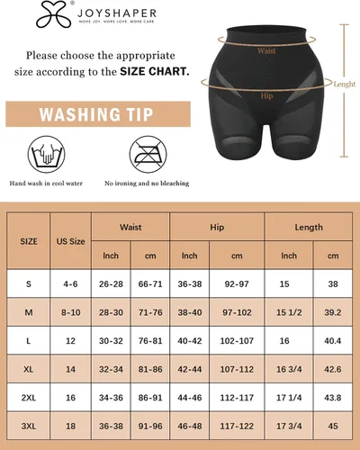 Vista 6 de JOYSHAPER Pantalones cortos moldeadores de cintura alta con control de abdomen y realzador de glúteos sexis sin costuras