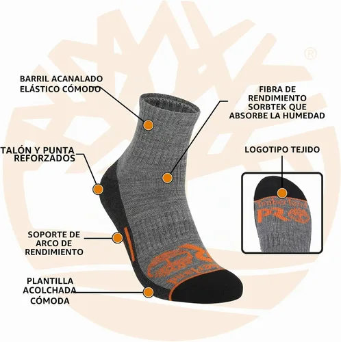 Vista 3 de Timberland PRO Men's Work Crew Socks Negro