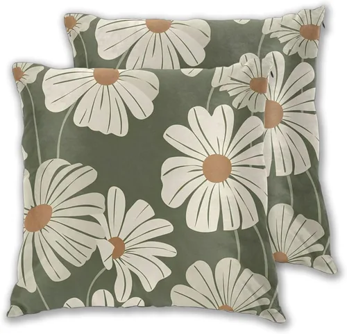 Vista 18 de Juego de 2 fundas de almohada cuadradas de Acción de Gracias, hojas de arce otoñales, fundas protectoras para sofá con cremallera oculta, 16 x 16
