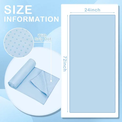 Vista 2 de Soulchen Paquete de 6 toallas de yoga caliente a granel con punto de agarre antideslizante de 72 x 24 pulgadas, tapete de yoga de microfibra suave
