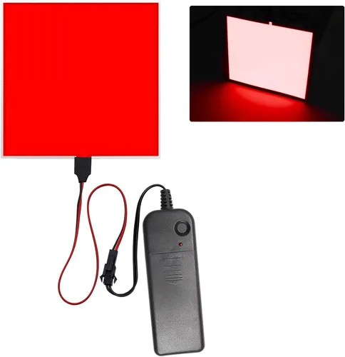 Vista 15 de Hojas de luz LED brillantes con ojos, panel EL electroluminiscente de 10 * 10 cm, lámina de luz para decoración, lámpara de hoja con inversor