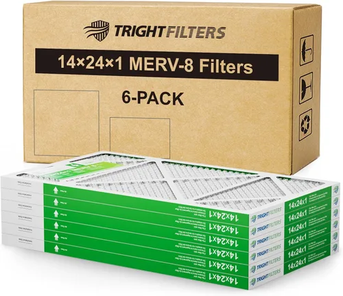 Vista 18 de TRIGHTFILTERS - 6 filtros de aire de 10x10x1, filtros plisados MERV 8 duraderos para hogar HVAC AC, filtros de aire acondicionado compactos