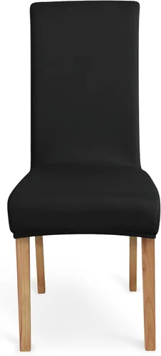 Vista 2 de Amazon Basics - Juego de 4 fundas para sillas de comedor o cocina, Parson/Dining, fundas elásticas y lavables, protectores removibles para sillas
