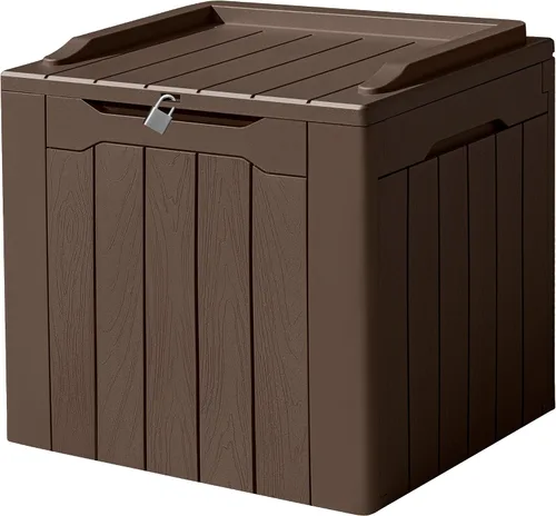 Vista 14 de Devoko Caja de cubierta de 29 galones, caja de almacenamiento al aire libre de resina impermeable Bloqueable y resistente a los rayos UV