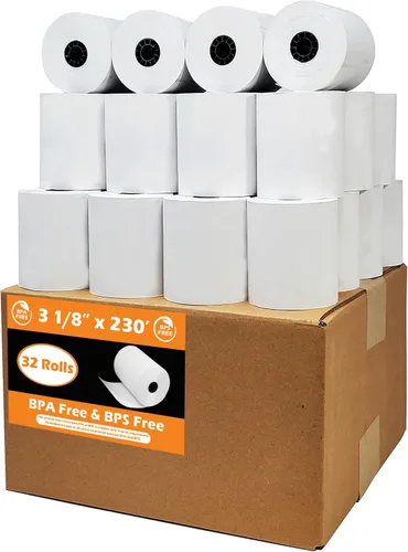 Vista 18 de (10 Rolls) 3 1/8 x 230 thermal paper square POS cash register thermal receipt paper rolls bpa free BuyRegisterRolls
