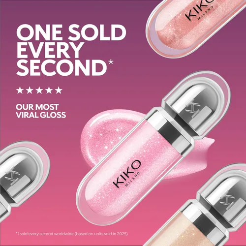 Vista 6 de KIKO Milano 3D Hydra Lip Gloss – High Shine, Hydrating, Plumping, Non-Sticky, Moisturizing Lip Makeup