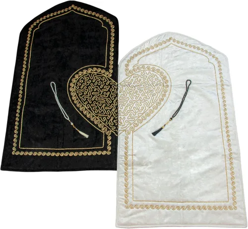 Vista 2 de ihvan online Alfombra de oración musulmana para parejas, juego de alfombrillas de oración gruesas y acolchadas para mujeres y hombres, oraciones