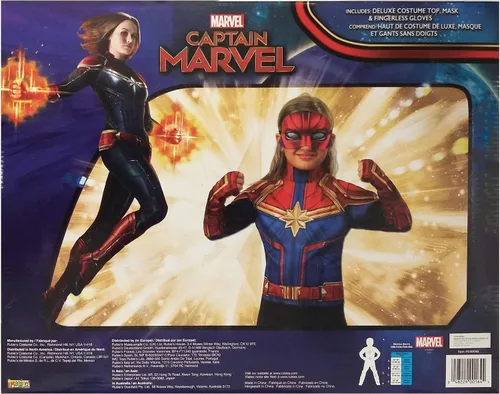 Vista 6 de Disfraz de Capitán Marvel Top Boxed Dress