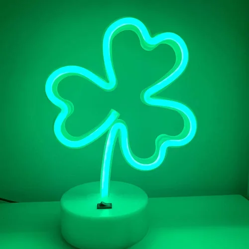 Vista 10 de Cartel de neón LED para interior, luz nocturna con base de soporte, funciona con batería/USB, luz decorativa de neón