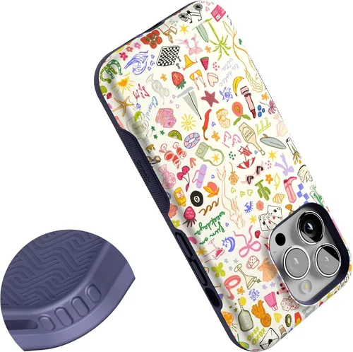 Vista 5 de Casely - Funda para iPhone 13 Pro Todas las cosas divertidas Diversión en días laborables Diseño protector audaz Compatible con MagSafe
