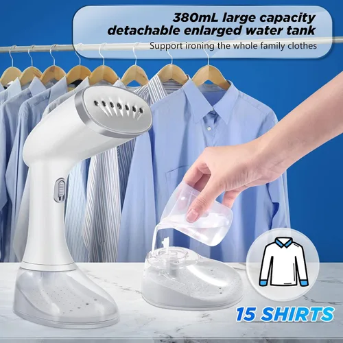 Vista 3 de 30S Calentamiento rápido eliminar arrugas vaporizador ropa 1350 W vapor ropa de mano cortinas para el hogar ropa vaporizadores de ropa 380ML tanque