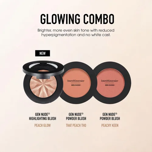 Vista 31 de bareMinerals Gen Nude - Rubor resaltador, color malva brillante, 0.14 oz