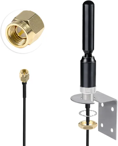 Vista 3 de Bingfu Antena de varilla de cobre de montaje en pared 4G LTE SMA, compatible con Spypoint Flex Link Micro Covert Spartan Stealth Cam Muddy Cellular