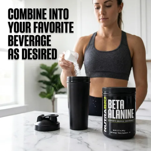 Vista 7 de NutraBio Beta Alanine Suplemento en polvo para pre-entrenamiento, 12.70 oz