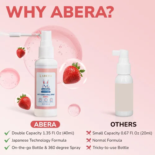 Vista 5 de Abera Spray oral anticaries para niños, ayudante de pasta de dientes para reparación de caries y aliento fresco, uso para recién nacidos a