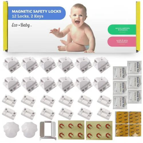 Vista 9 de Eco-Baby Llaves de repuesto universales para cerraduras magnéticas de gabinete [2 llaves universales] Seguridad infantil para cajones y armarios - 2