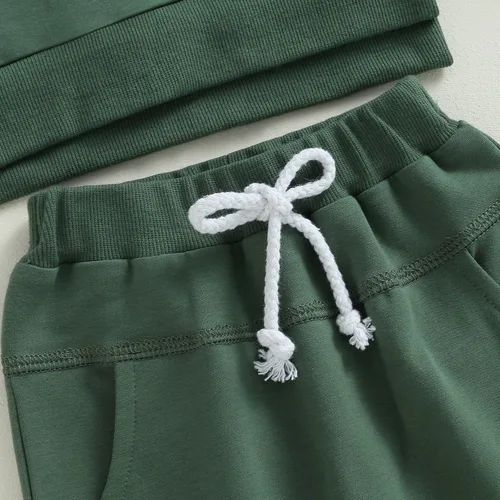 Vista 6 de AEEMCEM Conjunto de sudadera con cuello redondo y pantalones deportivos para bebé niño y niña