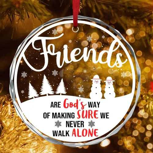 Vista 4 de Jesuspirit Adornos Navideños de Amigos 2025, Regalos de Amistad para Mujeres y Amigas, Adorno para Árbol de Navidad, Adorno de Regalo para Hermanas