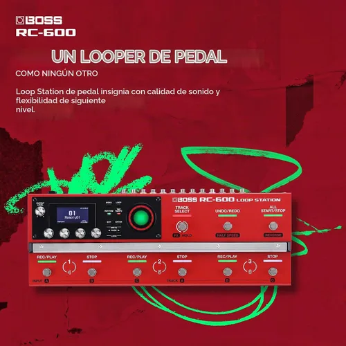 Vista 2 de BOSS RC-600 Estación de Loop Basada en Piso para Músicos de Loop Características Evolucionadas y Funciones Personalizables Calidad de Sonido