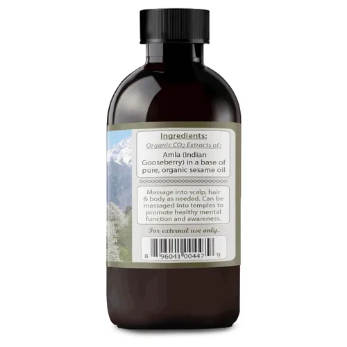 Vista 5 de Tattva's Herbs Aceite Amla para el crecimiento del cabello y tratamiento del cuero cabelludo, aceite indio prensado en frío y sin refinar, botella
