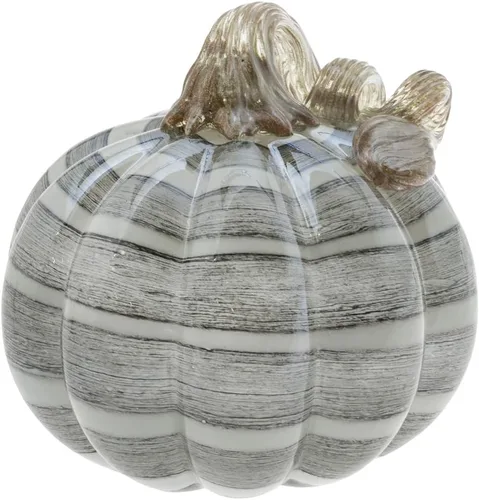 Vista 18 de Boston International Calabaza de cristal para otoño, cosecha, Acción de Gracias, decoración de mesa de vidrio soplado a mano, pequeño, remolino