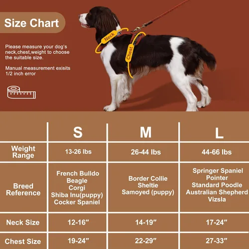 Vista 6 de Arnés para perro sin tirones de tamaño pequeño, elegante chaleco de piel sintética con asa de fácil control, clip frontal sin estrangulamiento con 2