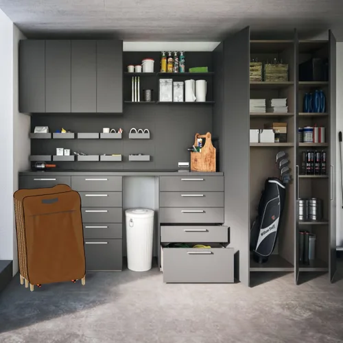 Vista 4 de Bolsa de almacenamiento de poliéster impermeable para sillas plegables de plástico, resina y madera, tela Oxford, bolsa de almacenamiento, tiene