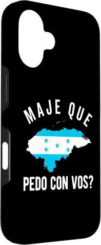 Vista 3 de Funda para iPhone 16 Bandera de Honduras Catracho Camiseta hondureña Maje Que Pedo?