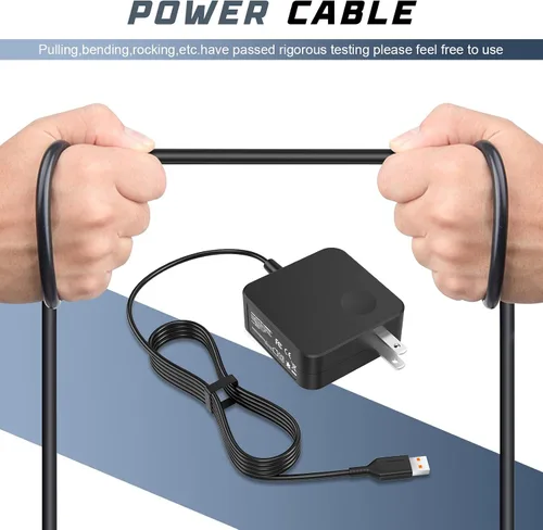 Vista 8 de Fancy Buying Cable USB de 65 W, 40 W, 6 pines (no punta cuadrada, no USB tipo C) Adaptador de cargador para Lenovo Yoga 3 Pro-1370 Yoga 3-1170 Yoga