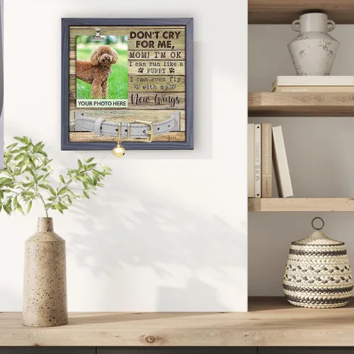 Vista 6 de Pawfect House Don't Cry For Me, I Can Run Like A Puppy, regalos conmemorativos para perros por pérdida de condolencias de perros, marco de collar