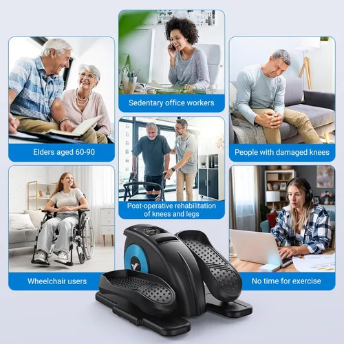 Vista 6 de MERACH Under Desk Elliptical Machine, Elliptical Leg Exerciser As Seen On TV for Seniors Adults Fully Assembled, Elliptical Exercise Machine