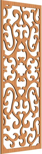 Vista 158 de 9 3/8 pulgadas de ancho x 24 3/8 pulgadas de alto x 1/4 de alto Smithfield paneles de pared de madera con calado, abedul