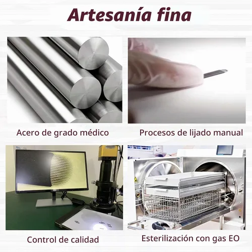 Vista 6 de 50PCS Nano Microblading Blades 12 agujas planas curvadas del tatuaje de la ceja