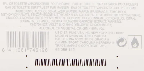 Vista 3 de Carolina Herrera Ch Sport Eau de Toilette en espray para hombre, 3.4 onzas