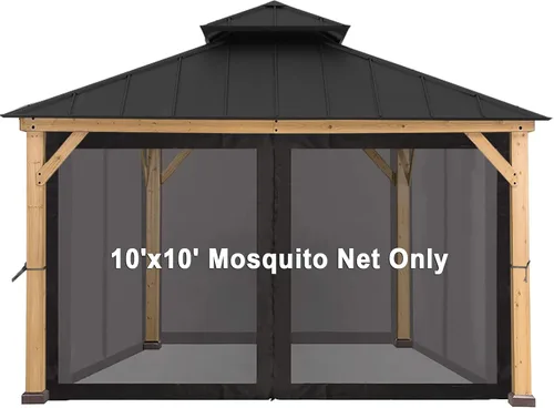 Vista 9 de Coastshade Panel de toldo de pérgola de repuesto para pérgola de 8 pies, paneles de privacidad para cenadores con 10 anillos de cortina y ganchos