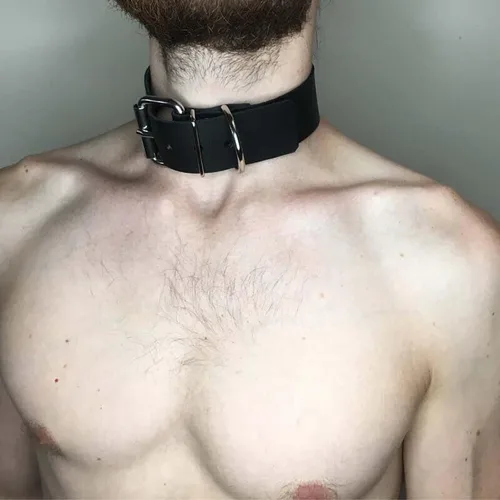 Vista 2 de ALRICOL Cinturones corporales de cuero para hombre, estilo punk, ajustable, de piel sintética, para club, con hebillas elegantes, anillos para gay