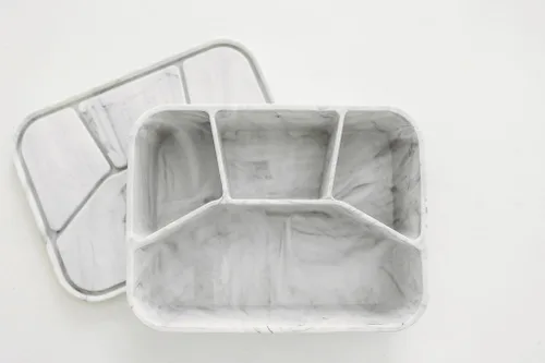 Vista 7 de Spoondrift Lonchera Bento de silicona 100% ecológica de grado alimenticio, a prueba de fugas, para niños y adultos, 4 compartimentos, elige entre 6