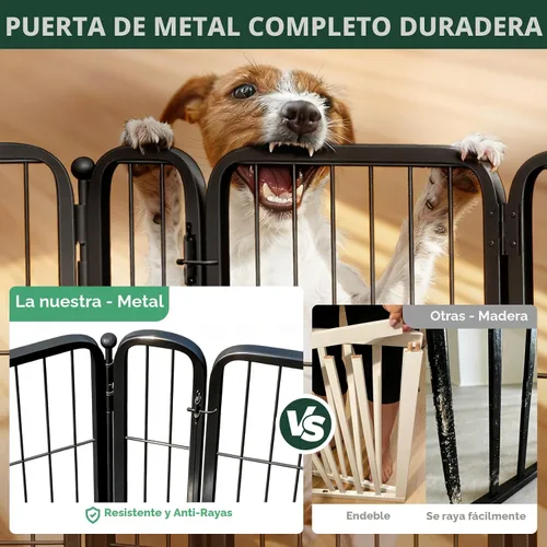 Vista 2 de FXW - Puerta para perro, extra ancha ajustable para aberturas de hasta 46 pulgadas, 24 pulgadas de alto Negro