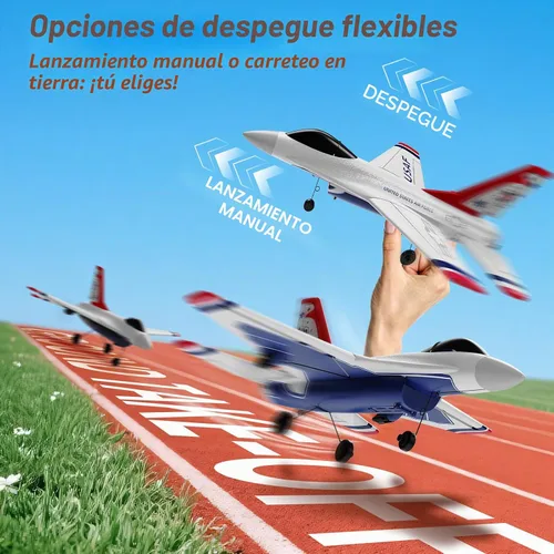 Vista 6 de DEERC F16 Thunderbirds RC Plane,3CH Remote Control Airplane Fighter Toys