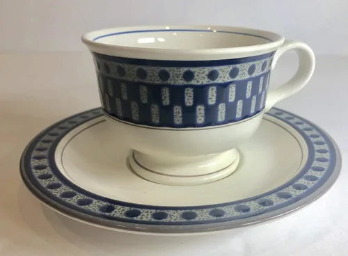 Vista 2 de Mikasa Platillo de té azul azteca (solo queda 1)