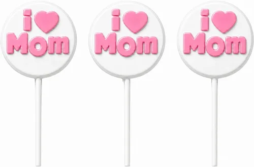 Vista 3 de Molde de caramelo I (Heart) Mom Chocolate Lollipop Lollipops Candy Mold Día de la Madre 5006