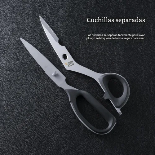 Vista 5 de Shun Tijeras de cocina de acero inoxidable, cuchillas separadas para una fácil limpieza, cómodas, mango antideslizante, tijeras de cocina resistentes