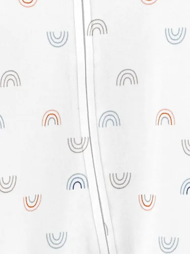 Vista 2 de Simple Joys by Carter's Pijama unisex de algodón para bebés para dormir y jugar, paquete de 3, llamaarco irisoso, 0-3 meses