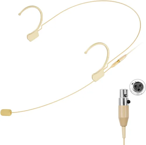 Vista 8 de KIMAFUN Auriculares/Micrófono de Diadema Profesional Earset Sobre la Oreja Colgante Micrófono Condensador Compatible con Sistema Inalámbrico