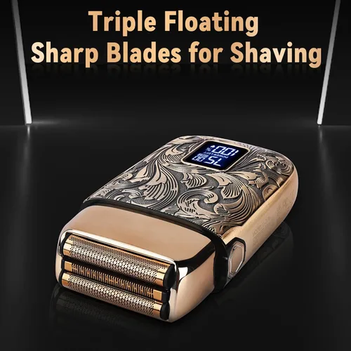 Vista 2 de Ufree Close Shave - Afeitadoras eléctricas para hombres, maquinilla de afeitar eléctrica de 3 velocidades, afeitadoras de cabeza calva, recortadora