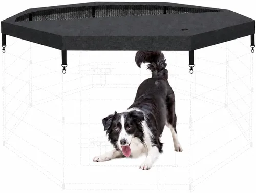 Vista 11 de Artmalle Parque de Juego para Mascotas, Cachorro, 8 Paneles, 24 Pulgadas, para Interior y Exterior, Metal, Plegable, Portátil, Ideal para Mascotas