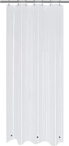 Vista 13 de Mrs Awesome Forro para cortina de ducha de cabina estrecha de 32 x 72 pulgadas con 3 imanes, PEVA transparente, 8G, grueso y resistente