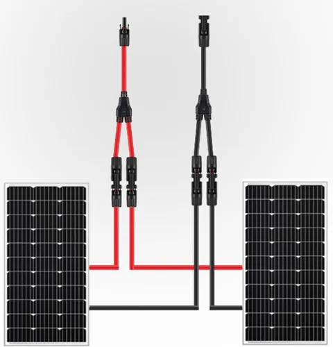 Vista 8 de Conectores solares en Y, adaptador paralelo de cable de 10AWG para panel solar (Rojo y Negro)
