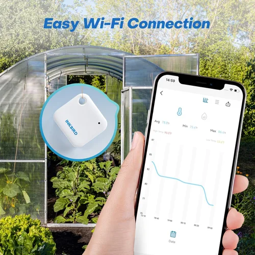Vista 7 de Inkbird - Monitor de sensor de temperatura y humedad Wi-Fi con alarmas