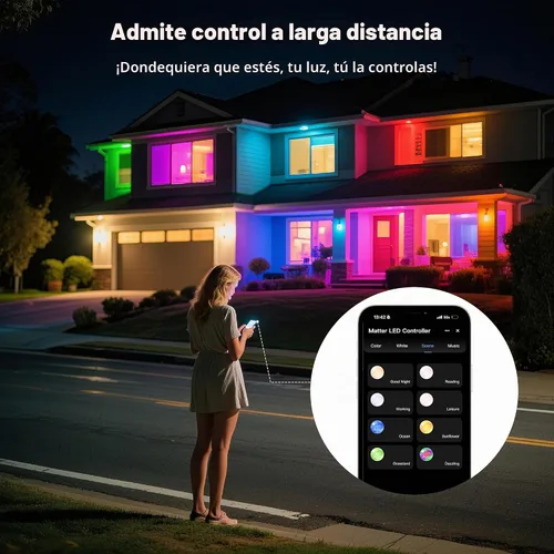 Vista 5 de Matter WiFi LED Controller for LED Strip Light, 5-in-1 Dimmable DC12-48V